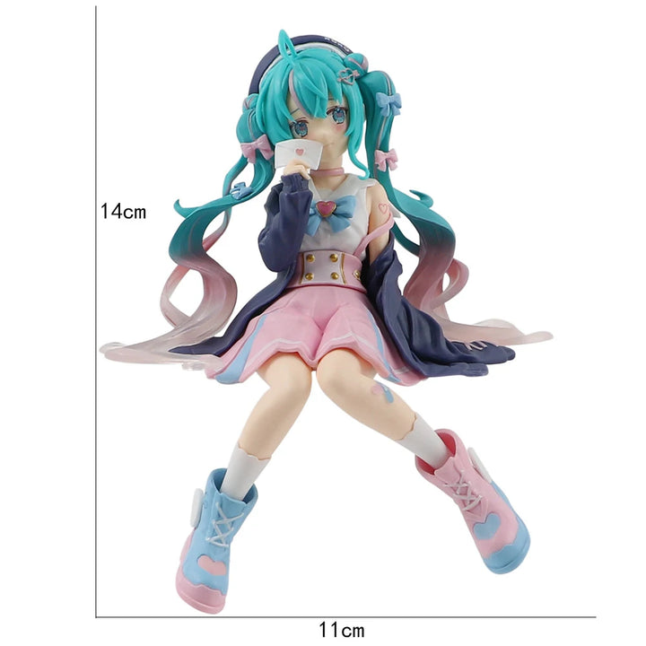 Hatsune Miku Cute Sitting Beauty Girl Ornament Decoration