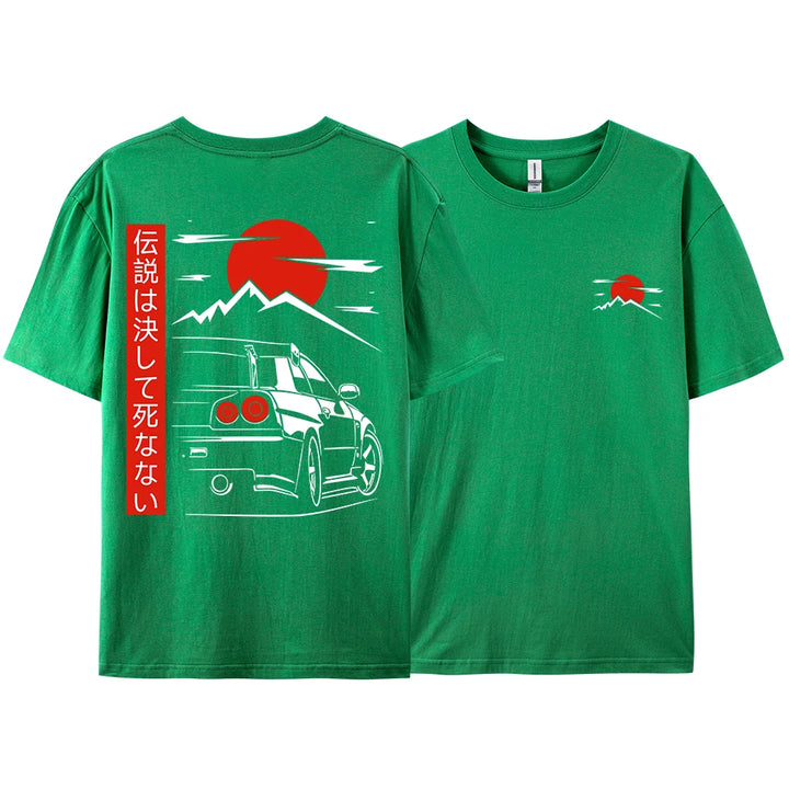 Japanese Style Car Culture GTR Racing T Shirts