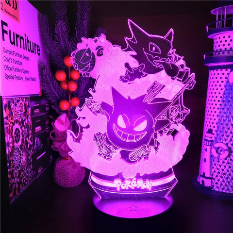 Pokemon Gengar 3D Lamp