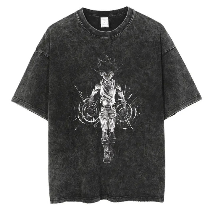 Anime Hunter X Hunter TShirt  Vintage Summer 100% Cotton Loose