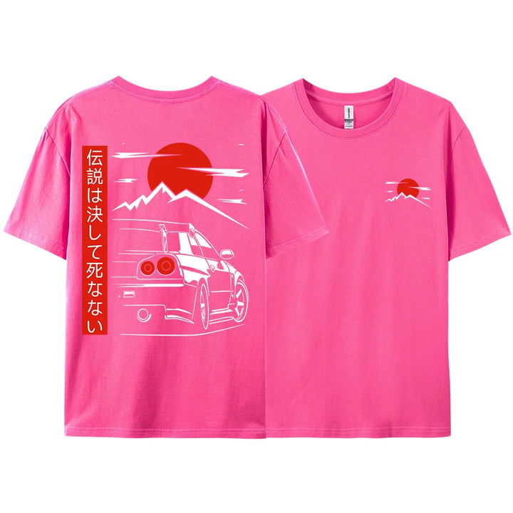 Japanese Style Car Culture GTR Racing T Shirts