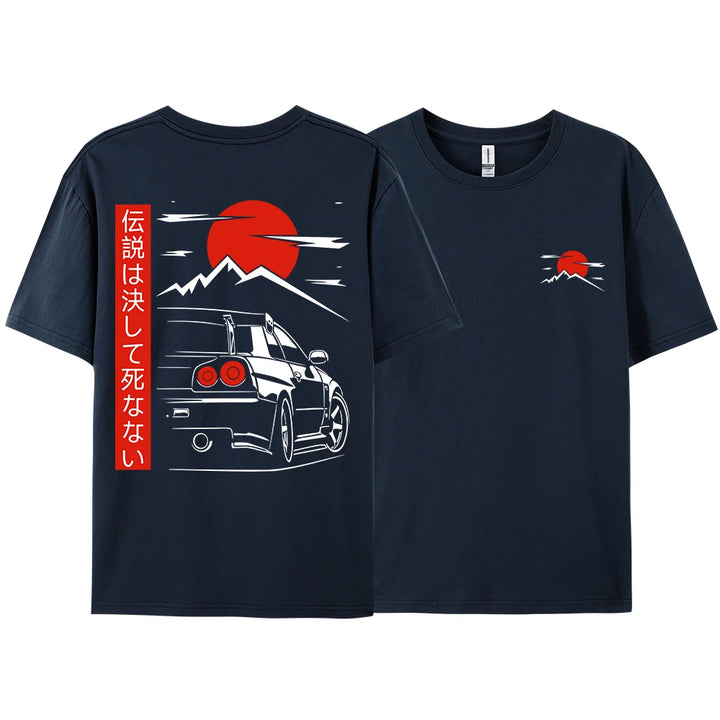 Japanese Style Car Culture GTR Racing T Shirts