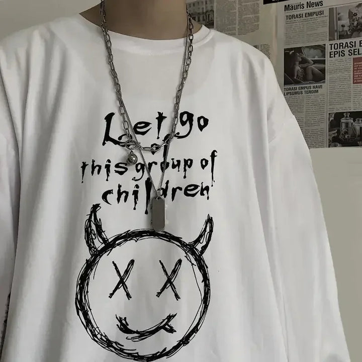 T-shirt Streetwear Oversized Long Sleeve Anime