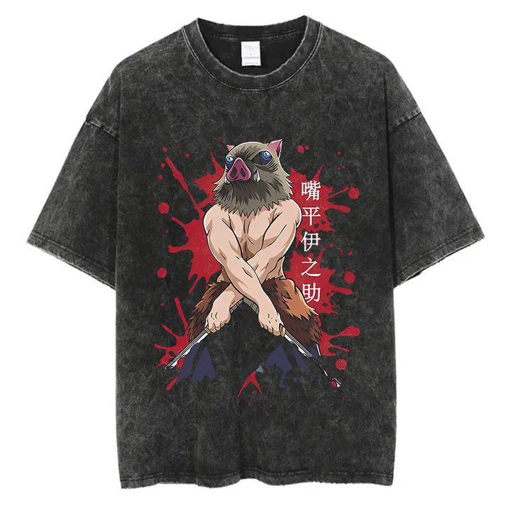 Summer Japanese Anime Print T-shirt (xl-2xl-3xl)