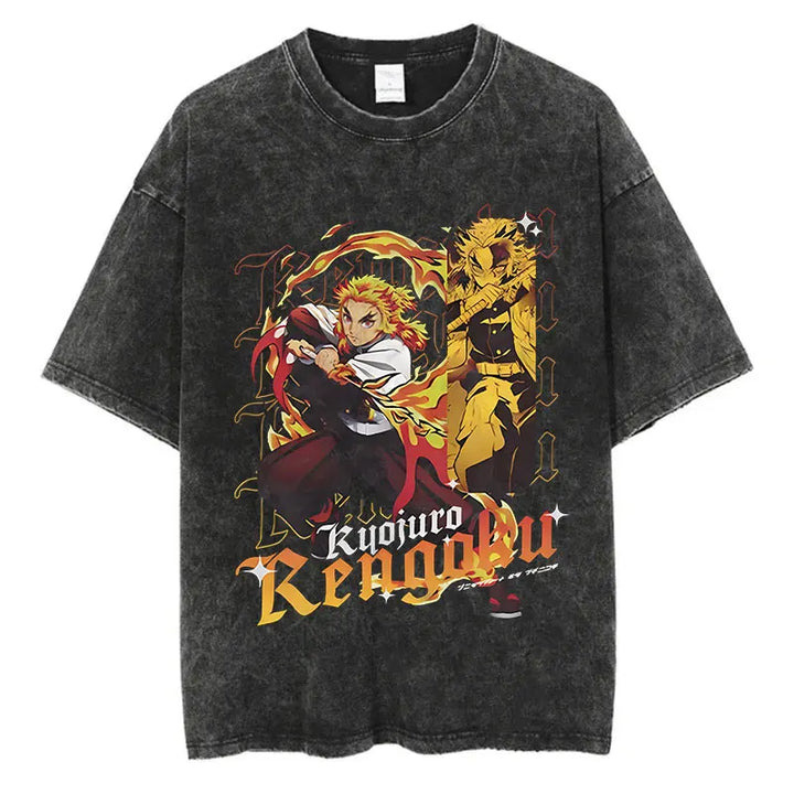 Summer Japanese Anime Print T-shirt (xl-2xl-3xl)