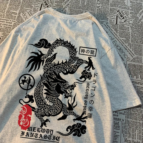 The Harajuku Dragon Funny Pattern Summer T Shirts