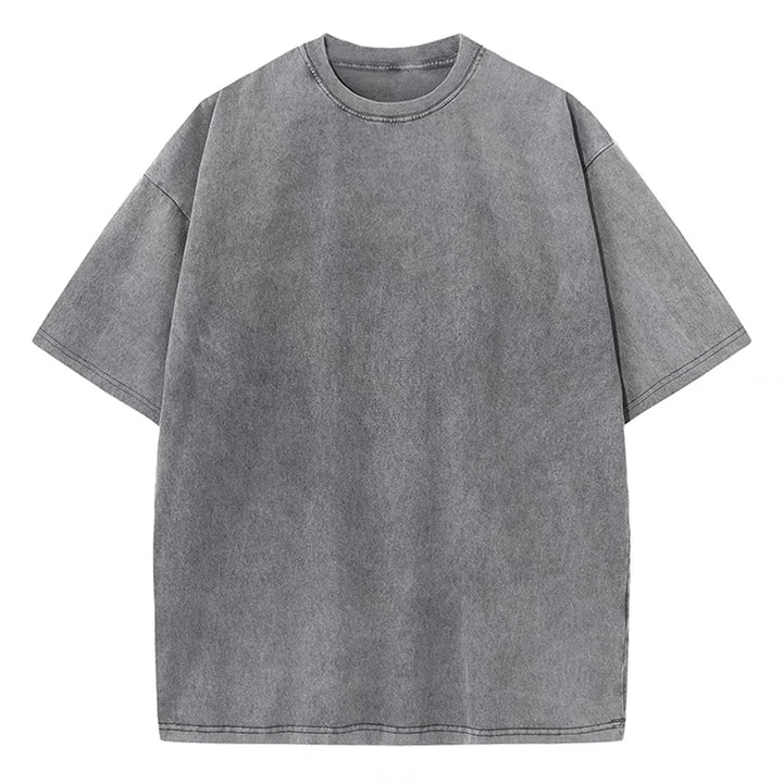 American Style Retro Heavyweight Solid Color T-shirt