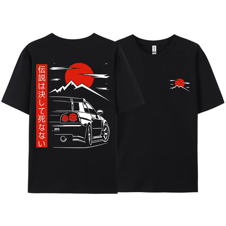 Japanese Style Car Culture GTR Racing T Shirts
