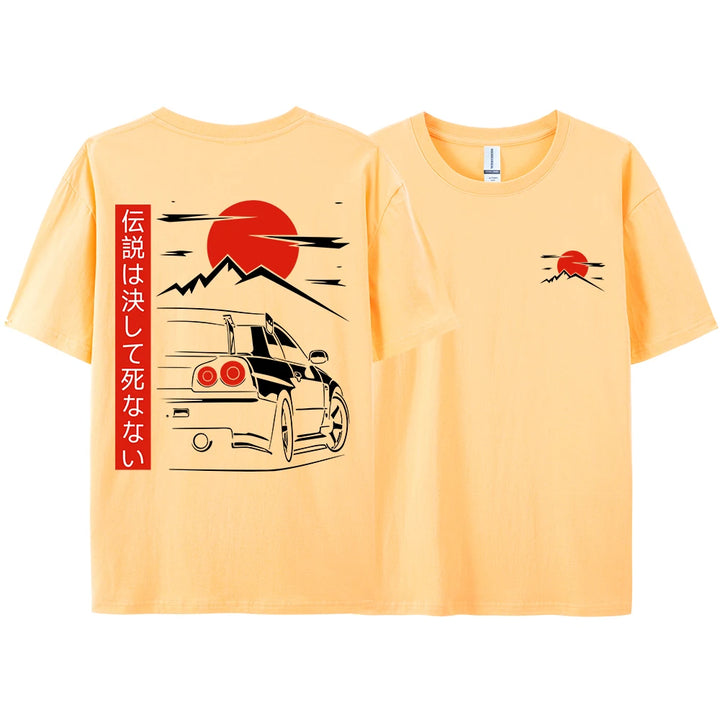 Japanese Style Car Culture GTR Racing T Shirts