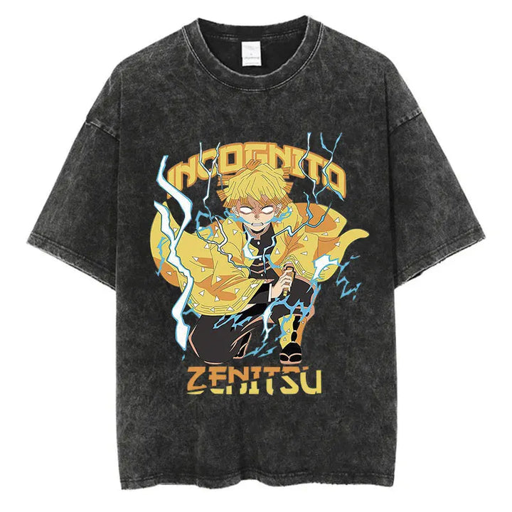 Summer Japanese Anime Print T-shirt (xl-2xl-3xl)