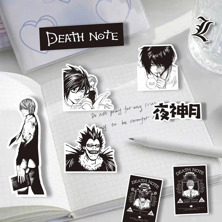 Anime Death Note Stickers Black White Decals Decoration