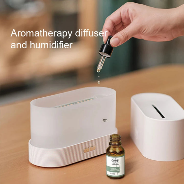 Humidifier Ultrasonic Essential Oil Flame Lamp Difusor