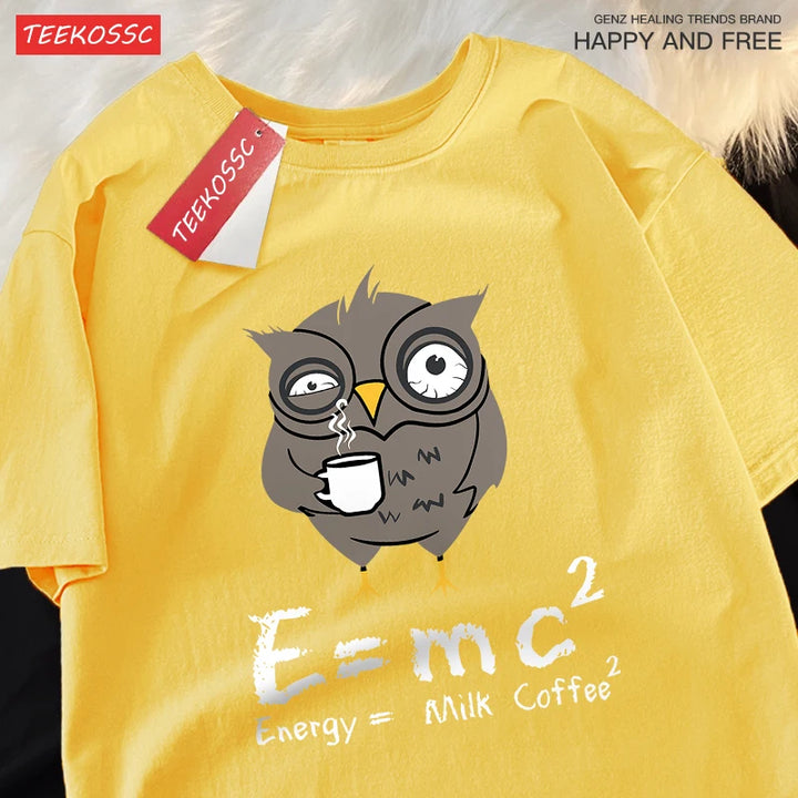 Energy Milk Coffee T-Shirts Cotton