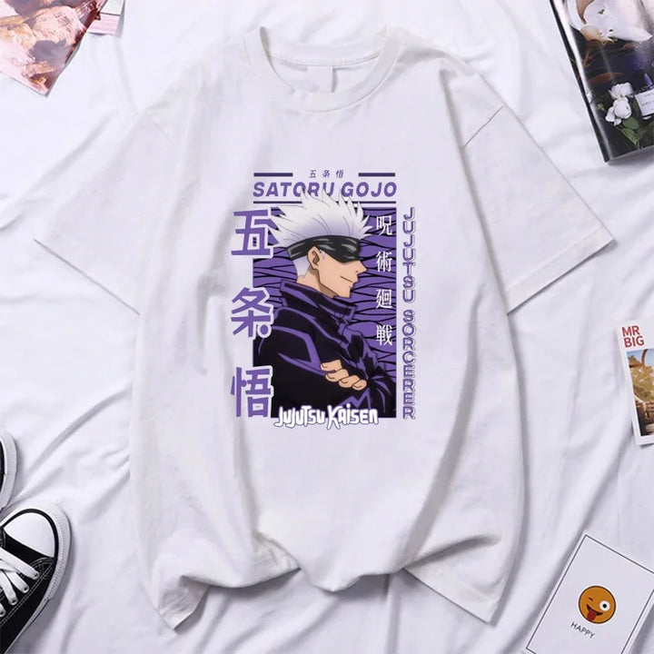 Anime Gojo Satoru High Quality Summer T-shirt