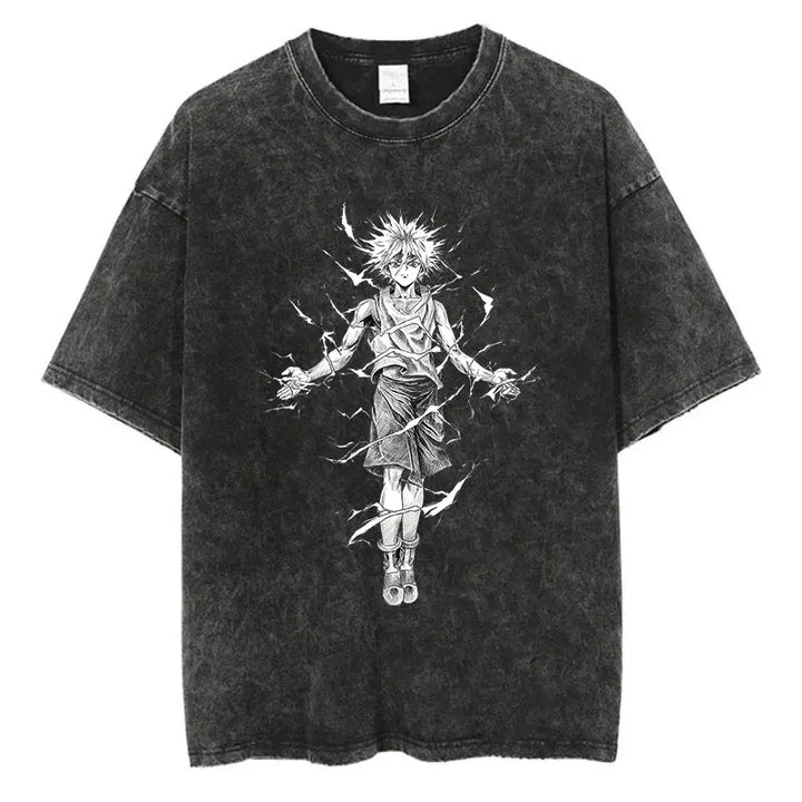 Anime Hunter X Hunter TShirt  Vintage Summer 100% Cotton Loose