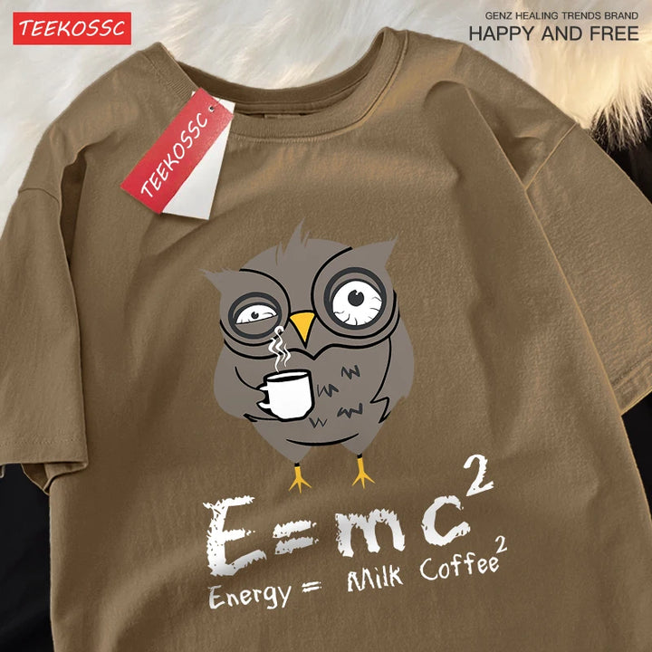 Energy Milk Coffee T-Shirts Cotton