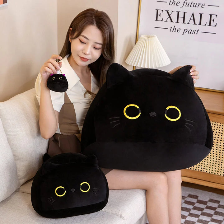 Kawaii Small Black Cat Plush Cartoon