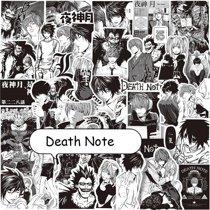 Anime Death Note Stickers Black White Decals Decoration