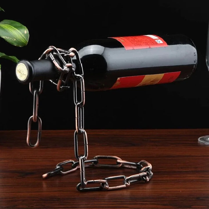 Red wine Creative wine rack Rope and chain Bar Wine cellar