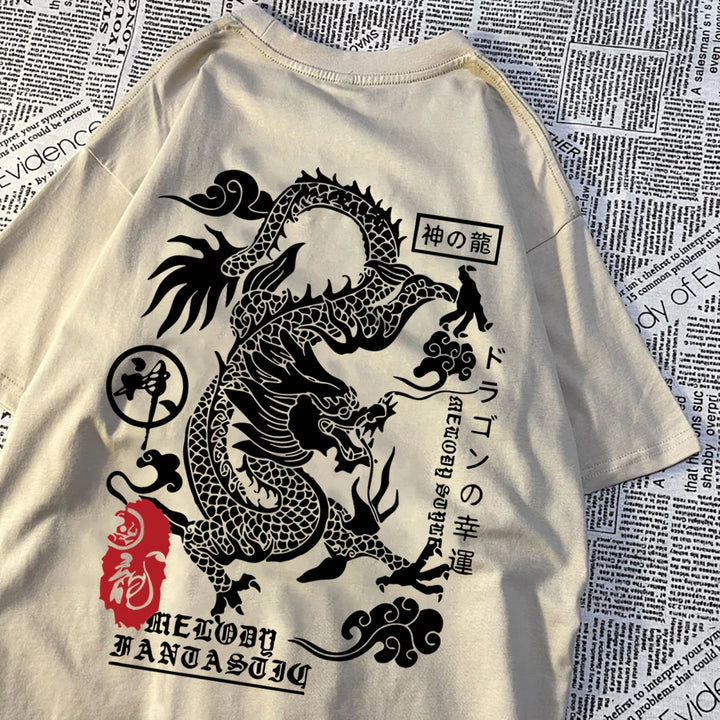 The Harajuku Dragon Funny Pattern Summer T Shirts
