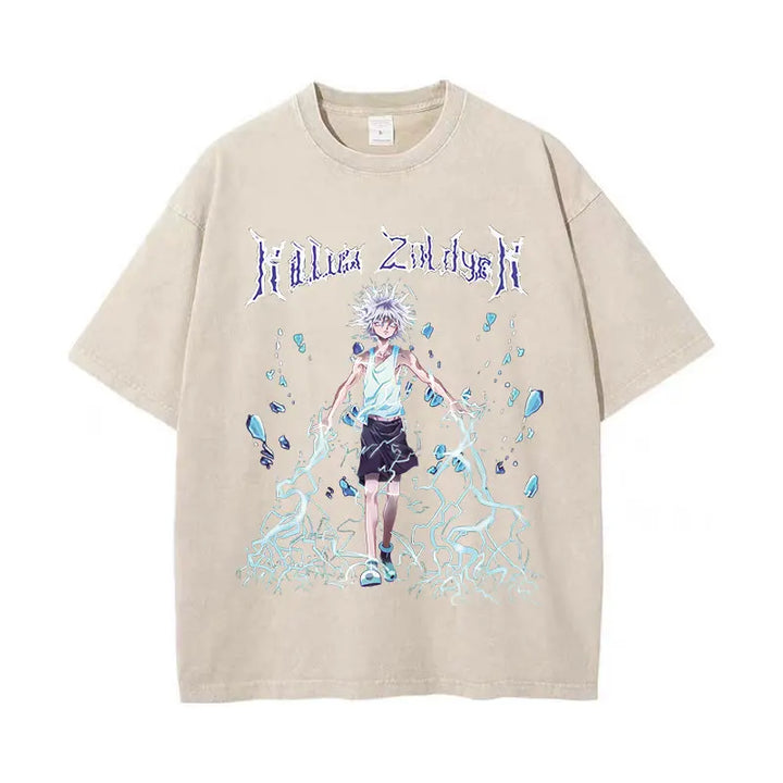 Anime Hunter X Hunter TShirt  Vintage Summer 100% Cotton Loose