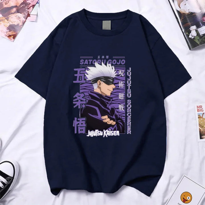 Anime Gojo Satoru High Quality Summer T-shirt