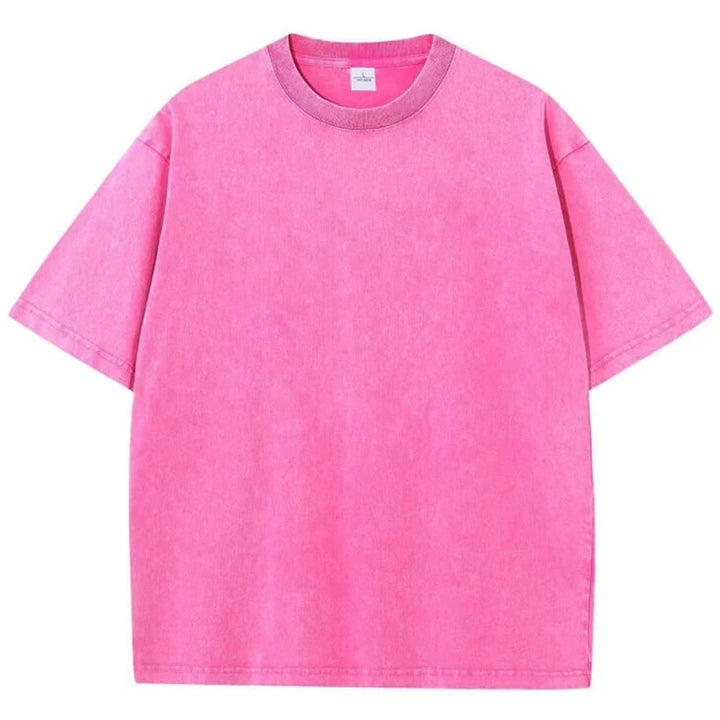 American Style Retro Heavyweight Solid Color T-shirt