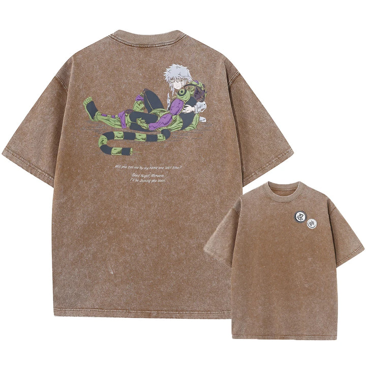 Anime Hunter X Hunter Washed Tshirt Graphic