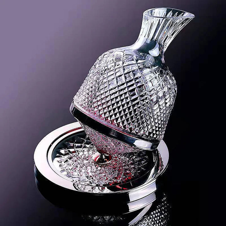 High Grade Crystal Glass 360 Rotating Decanter Tumbler