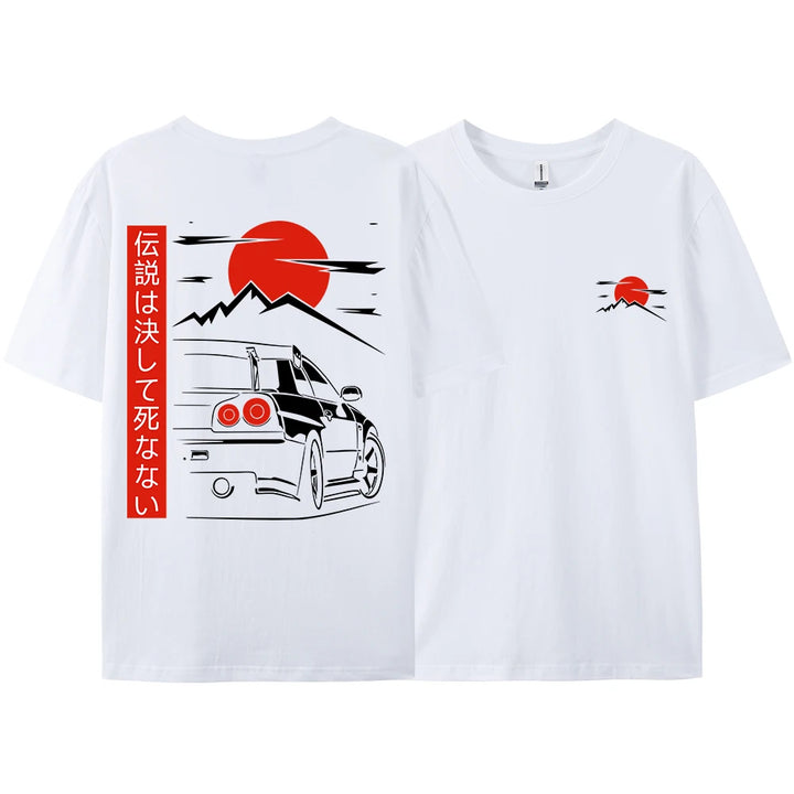 Japanese Style Car Culture GTR Racing T Shirts
