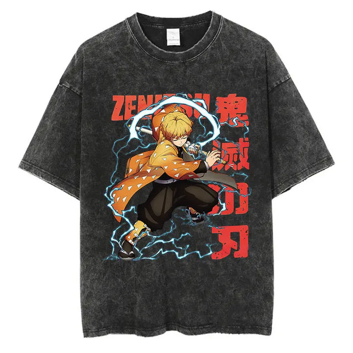Summer Japanese Anime Print T-shirt (xl-2xl-3xl)
