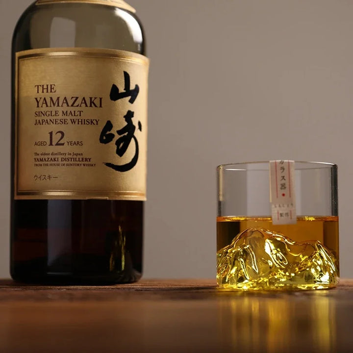Japanese 3D Glacier Mountain Whiskey Glass Set