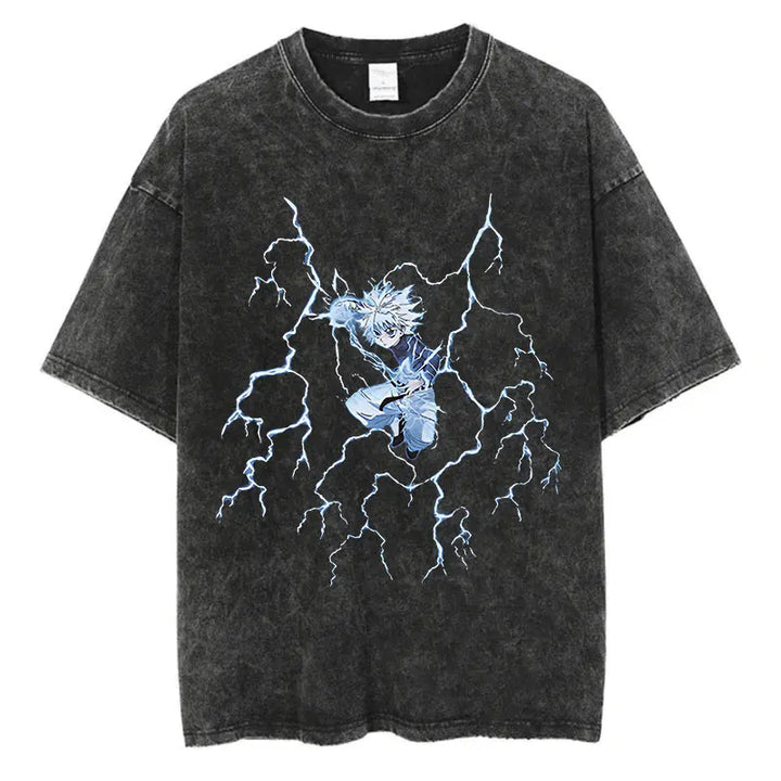 Anime Hunter X Hunter TShirt  Vintage Summer 100% Cotton Loose