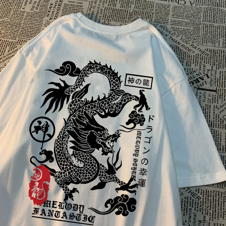 The Harajuku Dragon Funny Pattern Summer T Shirts