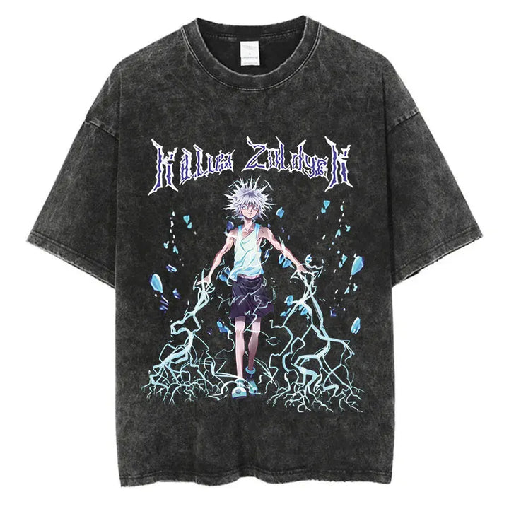 Anime Hunter X Hunter TShirt  Vintage Summer 100% Cotton Loose