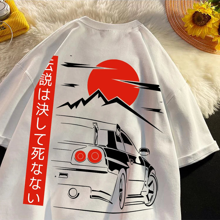 Japanese Style Car Culture GTR Racing T Shirts