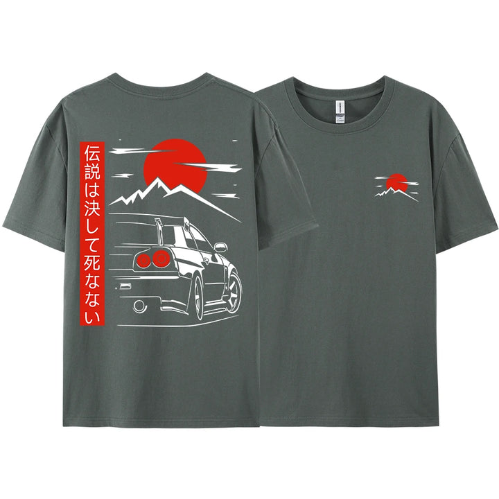 Japanese Style Car Culture GTR Racing T Shirts