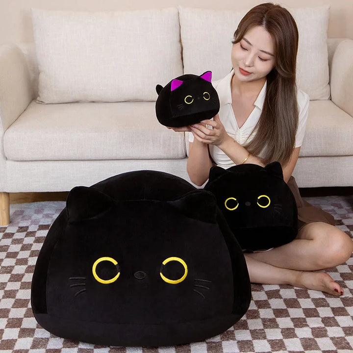 Kawaii Small Black Cat Plush Cartoon