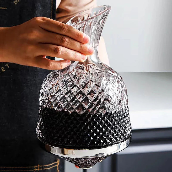 High Grade Crystal Glass 360 Rotating Decanter Tumbler