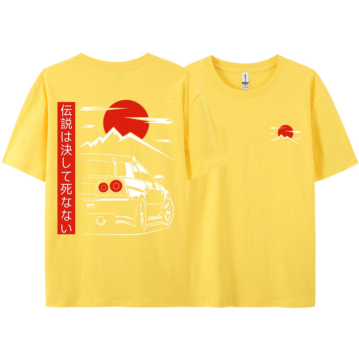 Japanese Style Car Culture GTR Racing T Shirts