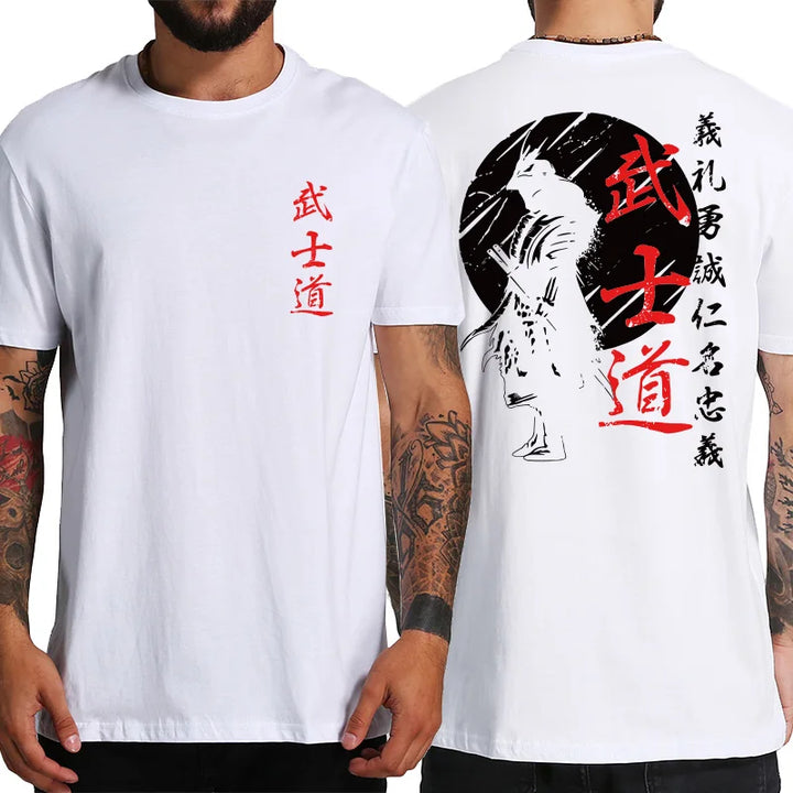 Japan Samurai Spirit T Shirts Back Print