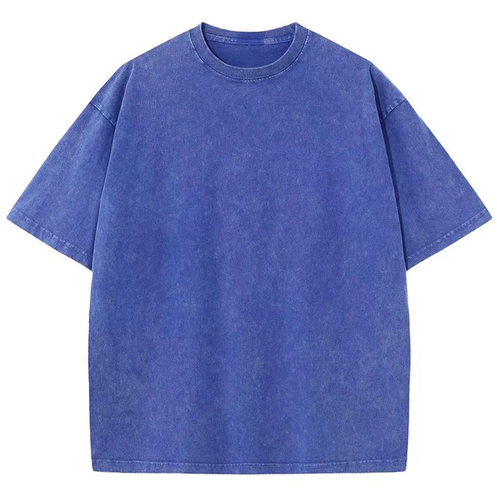 American Style Retro Heavyweight Solid Color T-shirt