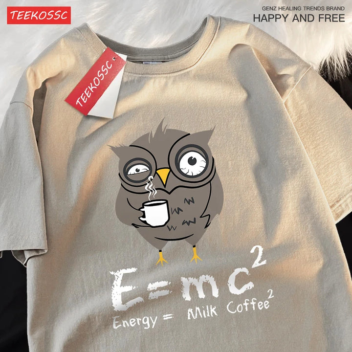 Energy Milk Coffee T-Shirts Cotton