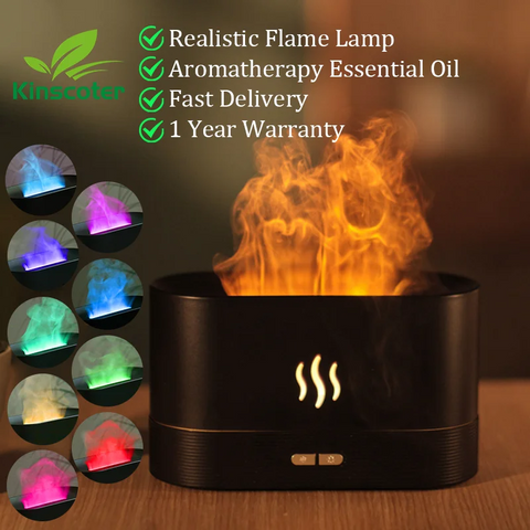 Humidifier Ultrasonic Essential Oil Flame Lamp Difusor