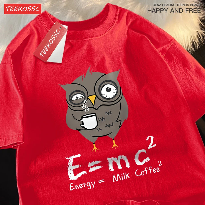 Energy Milk Coffee T-Shirts Cotton