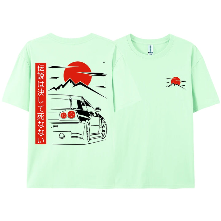 Japanese Style Car Culture GTR Racing T Shirts