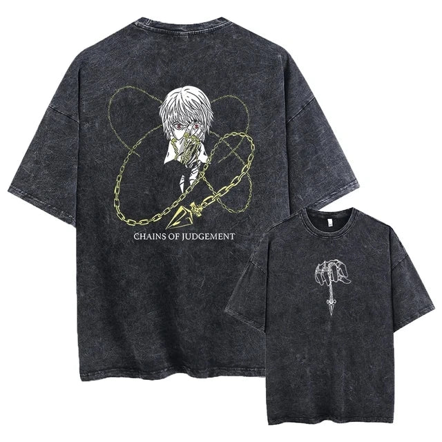 Anime Hunter X Hunter TShirt  Vintage Summer 100% Cotton Loose