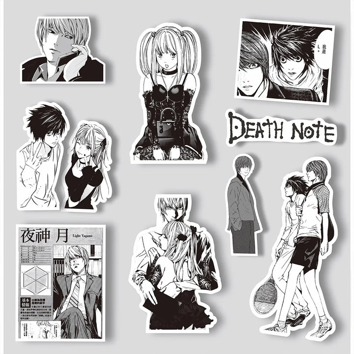 Anime Death Note Stickers Black White Decals Decoration