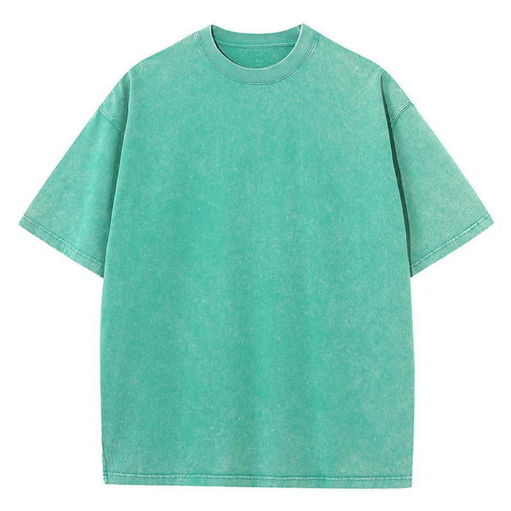 American Style Retro Heavyweight Solid Color T-shirt