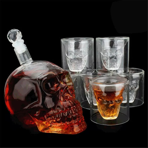 Creative Skull Double Glass Set Crystal